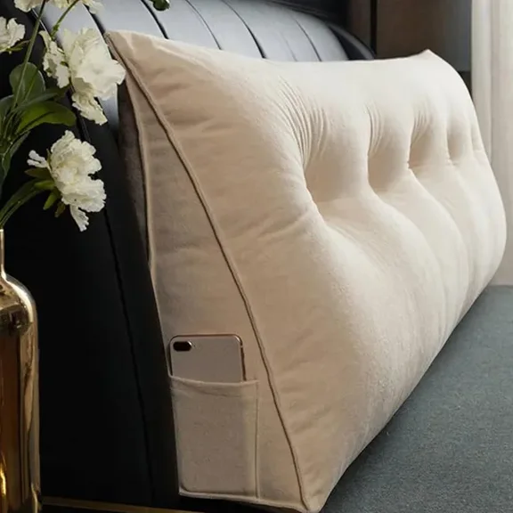 Triangle Reading Cushion with a button-180*50*20cm