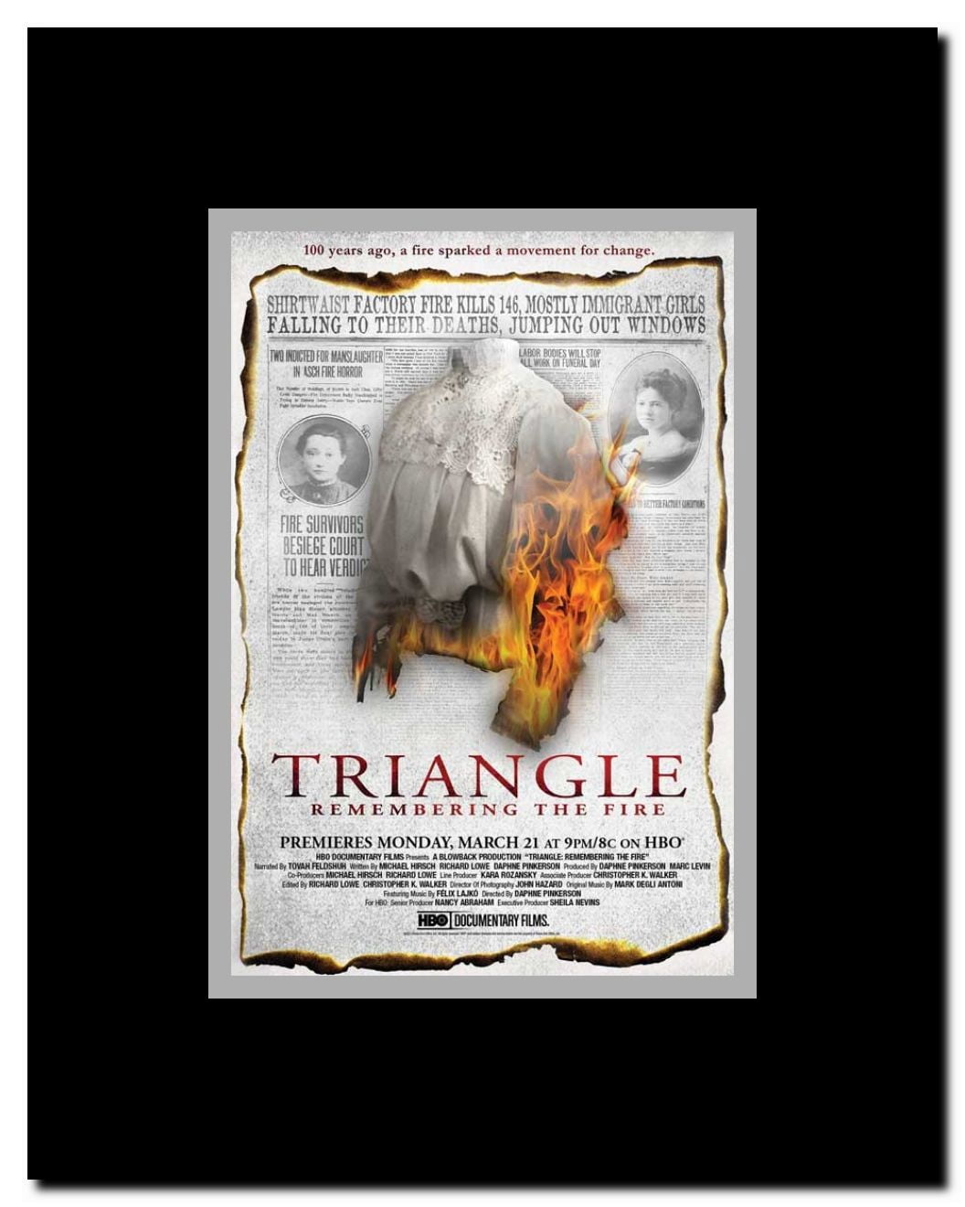 Triangle: Remembering the Fire Framed Movie Poster