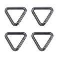 thumbnail image 1 of Triangle Ring Buckle Metal Spring Snap Clip Jump Rings Keychain Belt Fastener for DIY Purses Dark Gray 1", 1 of 7
