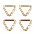 thumbnail image 1 of Triangle Ring Buckle Metal Spring Snap Clip Jump Rings Keychain Belt Fastener for DIY Purses Gold 0.78", 1 of 7