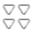 thumbnail image 1 of Triangle Ring Buckle Metal Spring Snap Clip Jump Rings Keychain Belt Fastener for DIY Purses Silver 0.65", 1 of 7