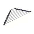 thumbnail image 1 of Triangle Roll Up Sink Corner Drying Rack, Foldable Silicone Dish Drainer for Kitchen Counter, Heat Resistant Stainless Steel Storage Shelf for Pots and Tableware, Space Saving Kitchen Tool, 1 of 4