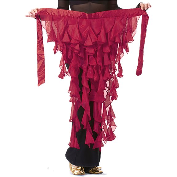 Triangle Ruffle Tassel Belly Dance Hip Skirts Wrap Belt Scarf Scarves