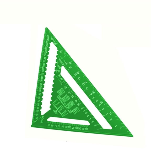 Triangle Ruler Angle Measuring Tool Metric Measurement System Aluminum Alloy Triangle Ruler Double Scale Miter Construction Rulers For Frame Roof