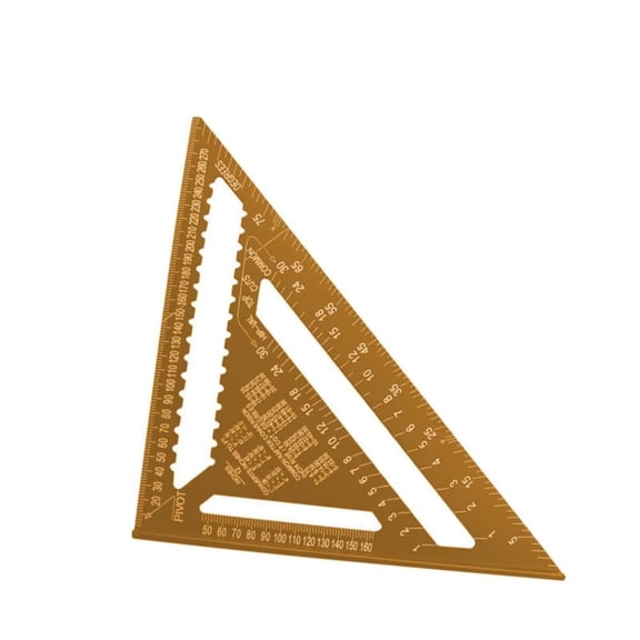 Triangle Ruler Angle Measuring Tool Metric Measurement System Aluminum Alloy Triangle Ruler Double Scale Miter Construction Rulers For Frame Roof