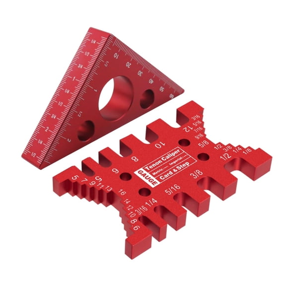 Triangle Ruler Carpentry Square and Card Gauge Dovetail Jig Tenon Caliper