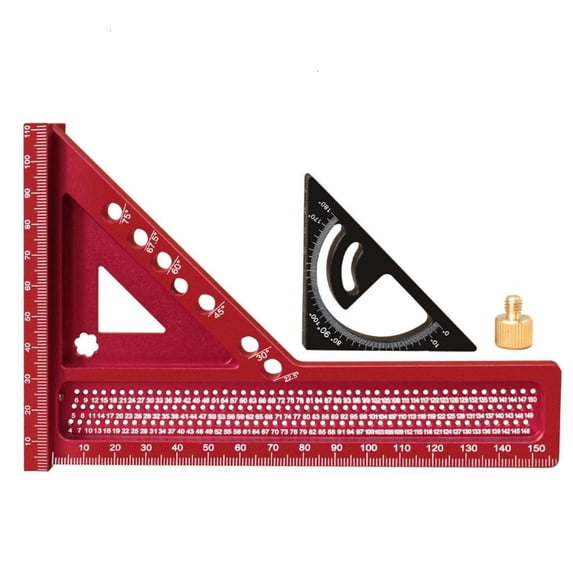 Triangle Ruler Measuring Ruler Aluminum Scale Marking For Precise Woodworking