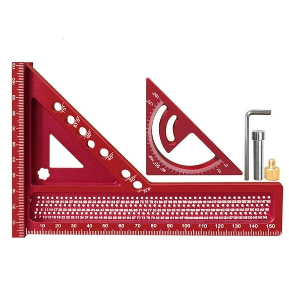 Triangle Ruler Measuring Ruler Aluminum Scale Marking For Precise Woodworking
