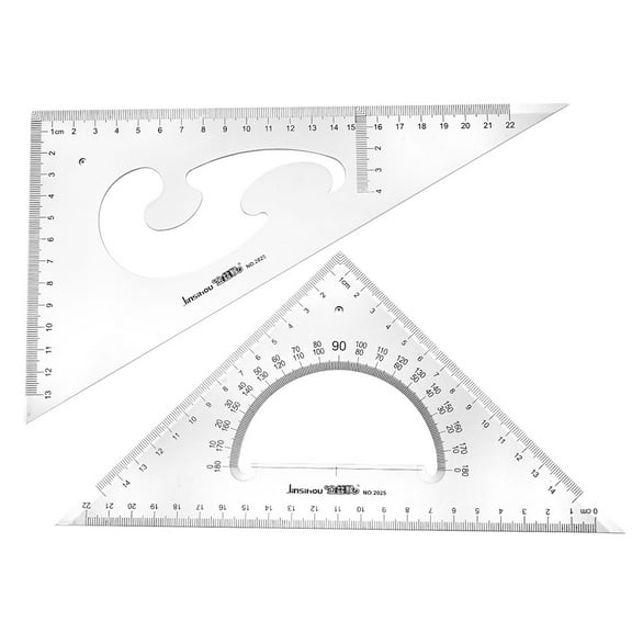 Triangle Ruler Square Set 30/60, 45/90 Degrees 22cm Triangle Rafter Angle Ruler 2 Pack