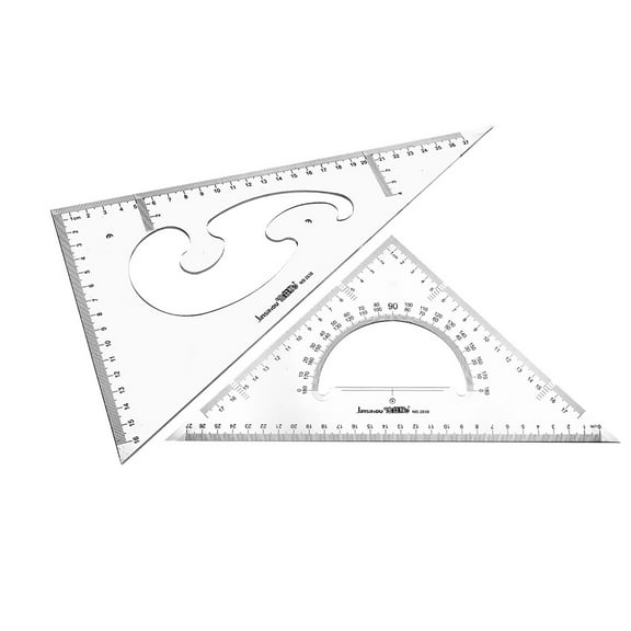 Triangle Ruler Square Set 30/60, 45/90 Degrees 27cm Triangle Rafter Angle Ruler 2 Pack