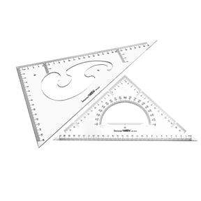 Triangle Ruler Square Set 30/60, 45/90 Degrees 27cm Triangle Rafter Angle Ruler 2 Pack