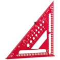 thumbnail image 1 of Triangle Ruler with Positioning Pin, Woodworking Multi Angle Ruler , High- Right Angle Scribe Marking Ruler 12inch Red, 1 of 8