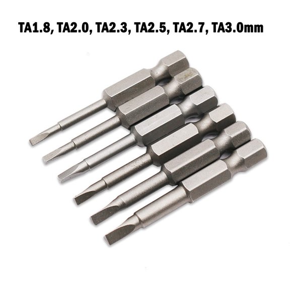 Triangle Screwdriver Bits Set, 6-Piece TA1.83.0 mm Magnetic Alloy Steel Bits with 6.35 mm Hex Shank, 50 mm Length, for Power Tools & Electric Screwdrivers