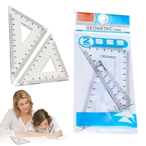 Triangle Set 4.92 Inch 30/60 & 45/90, White