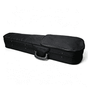 Triangle Shape Violin Case for 4/4 Violin - Black Durable Cloth with Beige Fluff Lining, Protective Instrument Storage Case