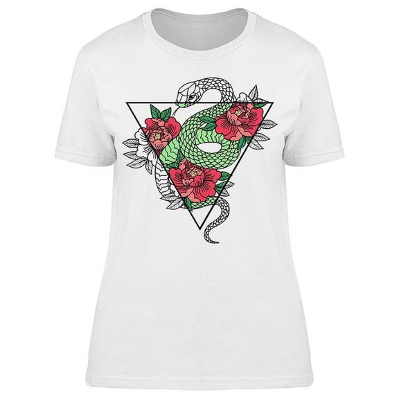 Triangle Snake Roses T-Shirt Women -Image by Shutterstock, Female Medium