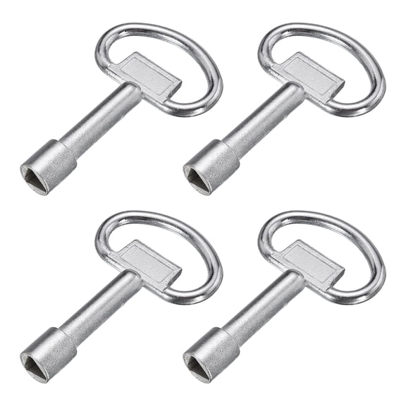 Triangle Socket Spanner Key, 0.37" Hole 3.03" Length Zinc Alloy Universal Utility Spanner Keys 4 Pack