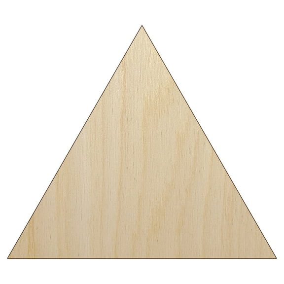 Triangle Solid Wood Shape Unfinished Piece Cutout Craft DIY Projects - 6.25 Inch Size - 1/8 Inch Thick