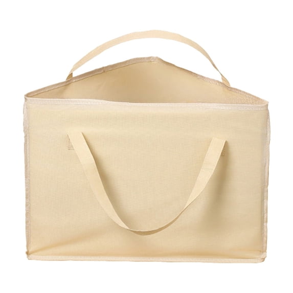 Triangle/Square Hanger Bag for Handles, Space Saving Organisers Tidy Storage in Closets, Beige #1