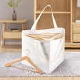 thumbnail image 1 of Triangle or Square Hanger Storage Bag with Handles Large Capacity Clothes Hanger Organizer Bag Foldable Clothes Hanger Organizer Holder for Space Saving White, 1 of 8