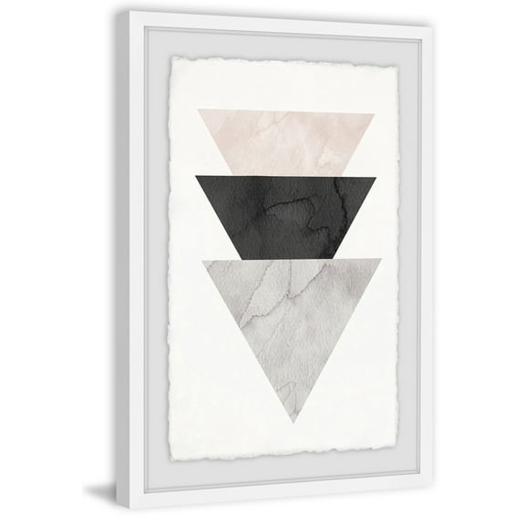 Triangle Stack Framed Painting Print