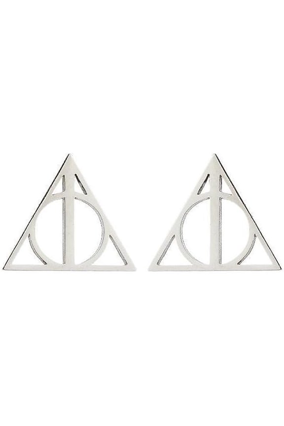 Triangle Stud Pyramid Earrings Stainless Steel Geometric Circle Earrings For Women and Men