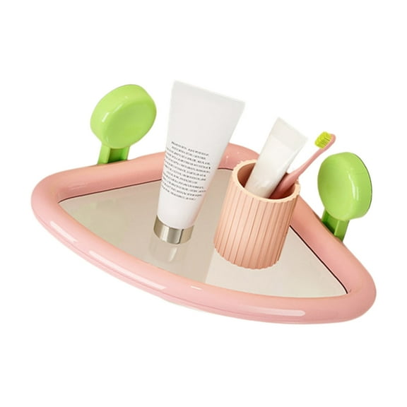 Triangle Suction Mounted Bathroom Organizers Space Efficient Designs