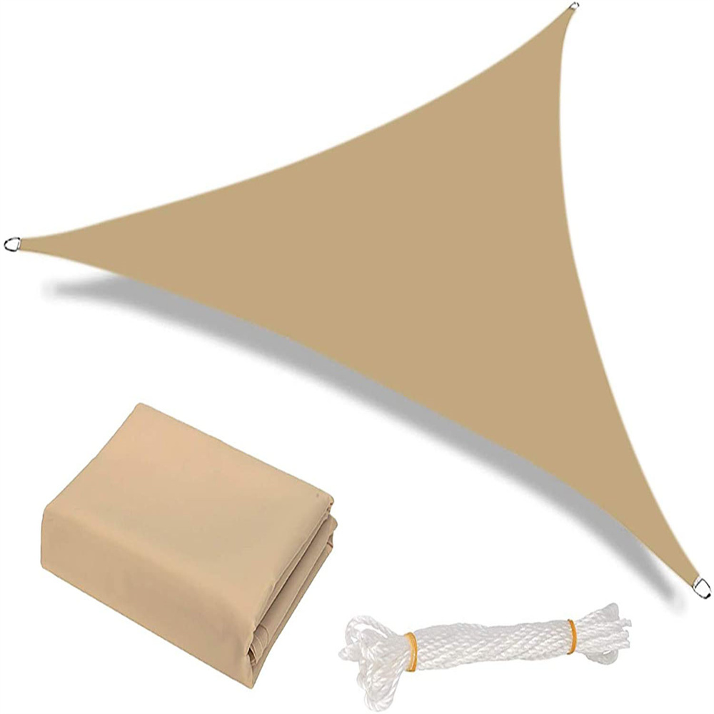 Rectangle Sun Shade Sail 10x13' (with Tying Rope) for UV Ray Protection -  Desert Sand