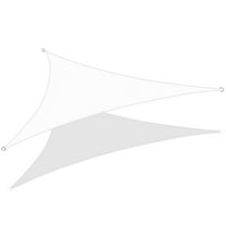 Triangle Sun Shade Sail 12 x 12 x 12 Ft UV Block Fabric White