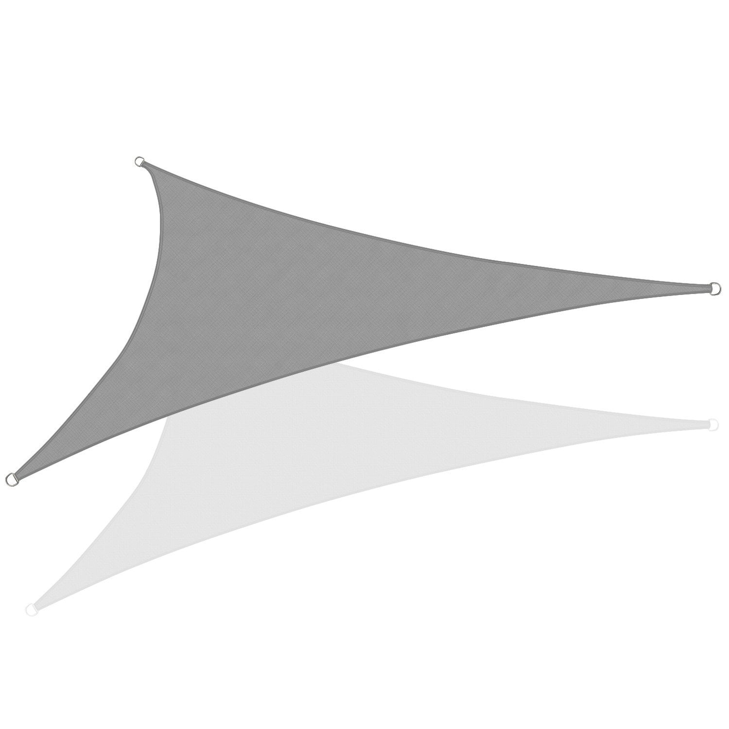 Triangle Sun Shade Sail 20 x 20 x 20 Ft UV Block Fabric Grey Triangle Sun Shade Sail 20 x 20 x 20 Ft UV Block Fabric Grey