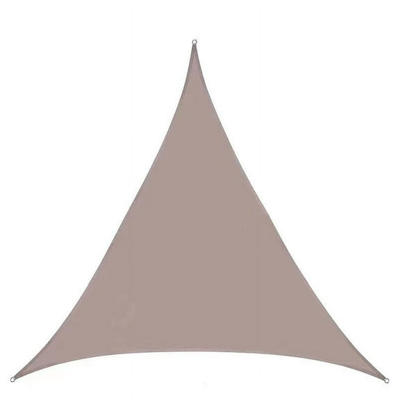 Triangle Sun Shade Sail 6.56x6.56x6.56FT Permeable Canopy Sand for Patio Garden Yard Deck Pergola(Khaki)