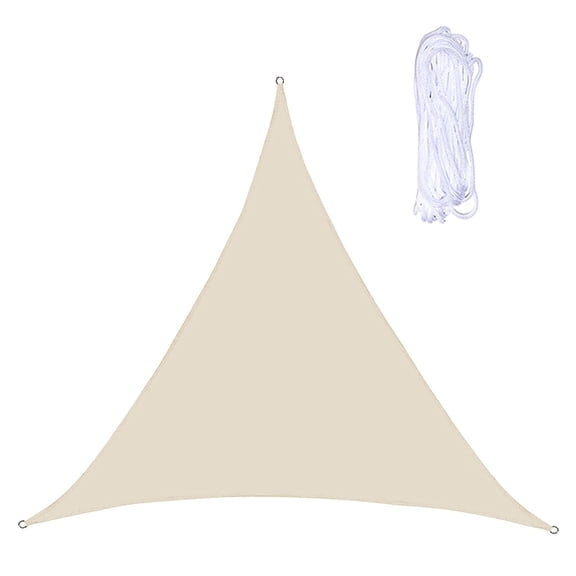 Triangle Sun Shade Sail, 8'x8'x8', Sand UV Block Sunshade Cloth, for Backyard Yard Deck Patio Garden Outdoor Activities and Facility