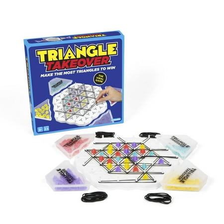 Triangle Takeover, Family Game for Kids Ages 8+, Includes Board, Rubber Bands, Pegs & Storage Cases