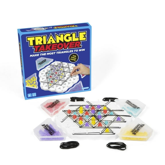 Triangle Takeover by What Do You Meme? Fun Family Game for Kids Ages 8+ Includes Board, Rubber Bands, Pegs & Storage Cases
