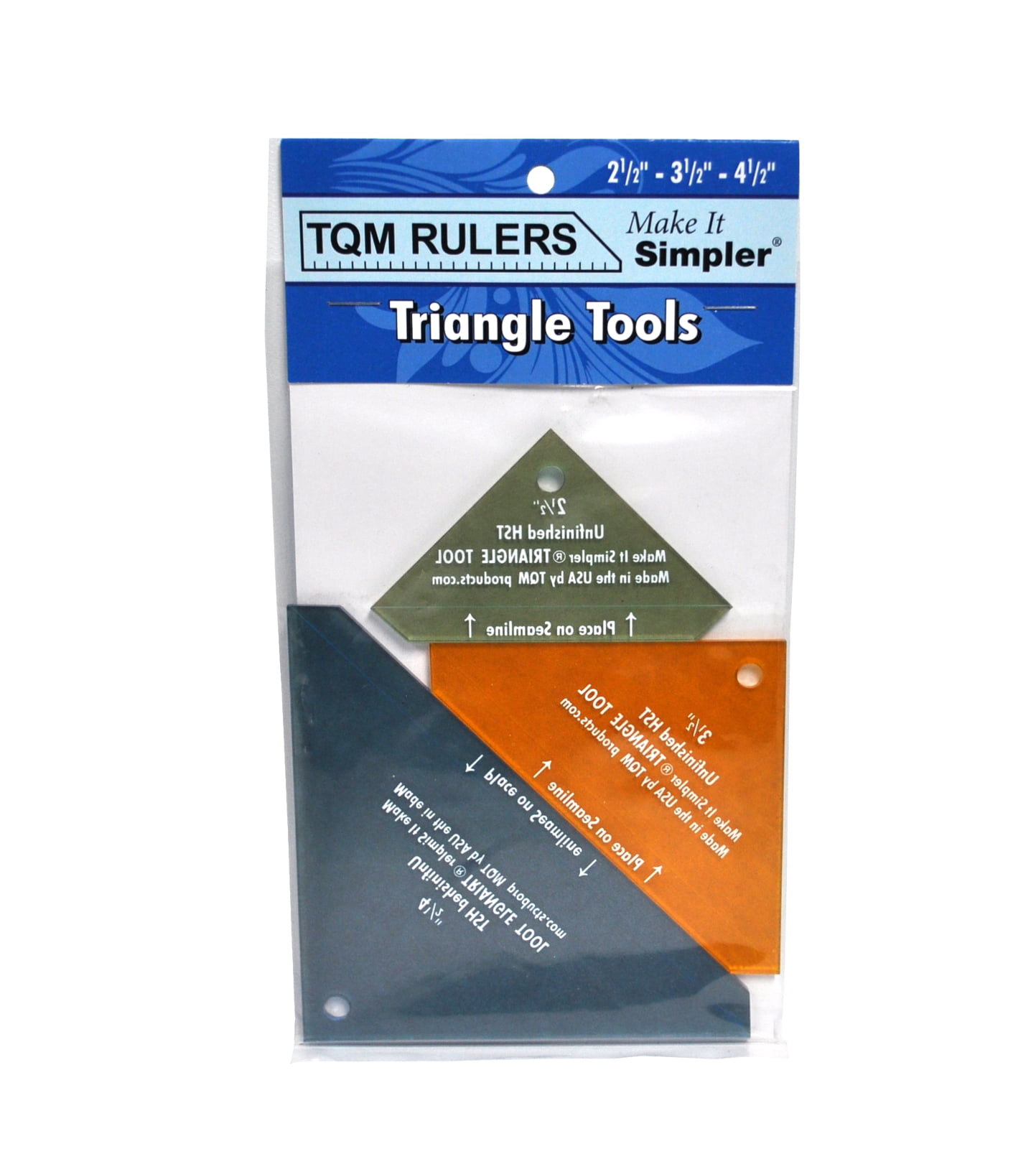 Triangle Tool 2-1/2 Inch, 3-1/2 Inch and 4-1/2 Inch Rulers - Walmart.com