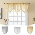 thumbnail image 1 of Triangle Valance Curtains for Living Room,Lace Valances for Windows,Rod Pocket Farmhouse Window Valance,Trim Tassel Voile Curtain Valance for Bedroom,Curtains Short Curtains,Triangular Curtains, 1 of 9
