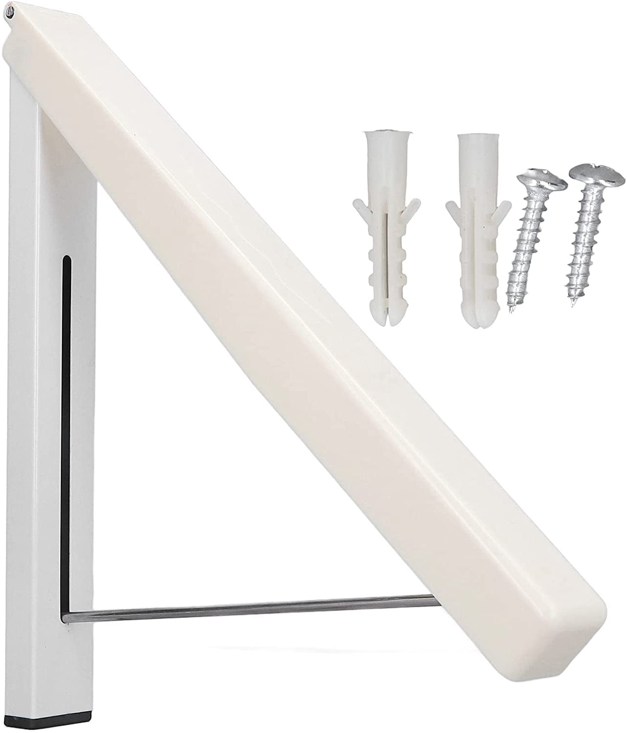 Triangle Wall Mounted Clothes Hanger, Single Foldable Clothing Rack ...