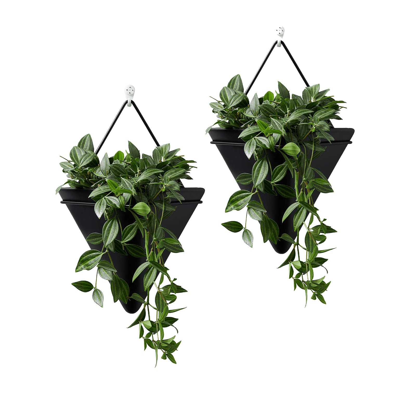 Triangle Wall Planter Indoor, Set of 2 Ceramic Hanging Wall Planter