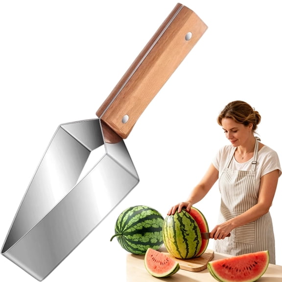 Triangle Watermelon Cutter - 2026 New Stainless Steel Watermelon Cutter Slicer Tool, Triangle Watermelon Cutter Melon Slicer for Perfect Wedges, for Cantaloupe & Honeydew