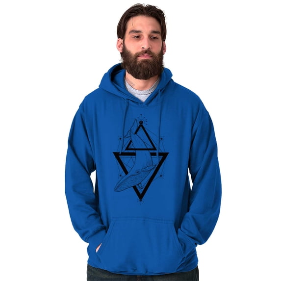 Triangle Whale Symbolic Spirit Animal Hoodie Sweatshirt Women Men Brisco Brands M