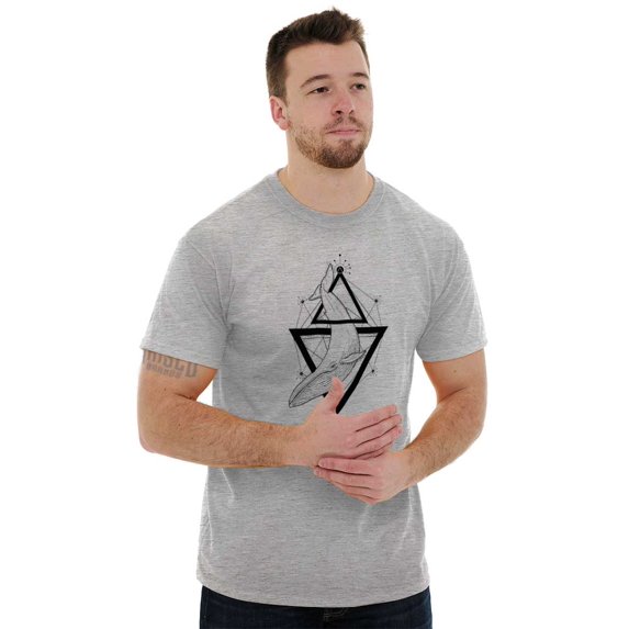 Triangle Whale Symbolic Spirit Animal Men's Graphic T Shirt Tees Brisco Brands L