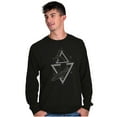thumbnail image 1 of Triangle Whale Symbolic Spirit Animal Plus Size Long Sleeve Graphic Tee Shirt Brisco Brands 2X, 1 of 5