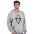 thumbnail image 1 of Triangle Whale Symbolic Spirit Animal Zip Up Hoodie Men's Women's Brisco Brands S, 1 of 6