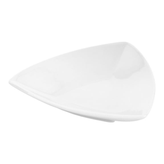 Chef 101 Triangle White Porcelain Mini Triangolo Dish - 4" x 4" x 1" - 10 count box