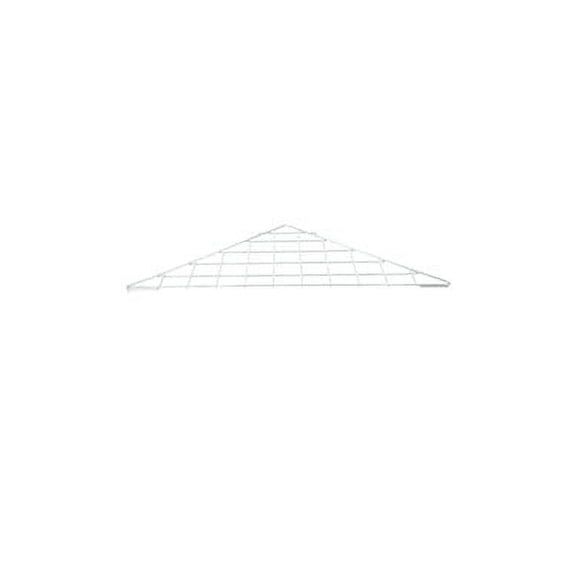 SSWBasics Triangle White Wire Grid Shelf - 24"x 24" x 32