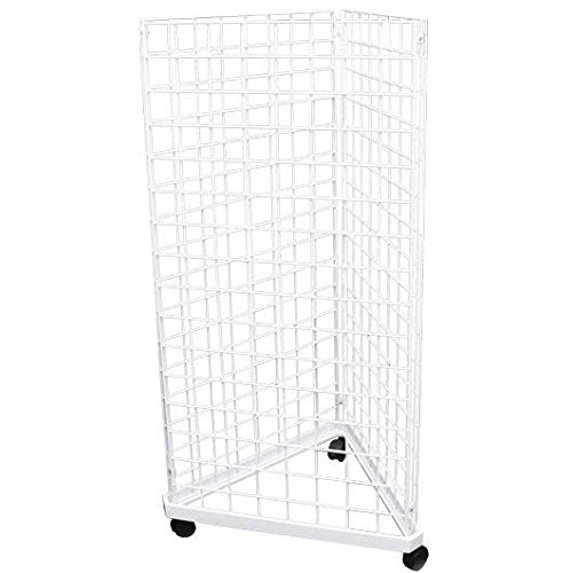 Triangle Wire Gridwall Panel Display Rack with Casters
