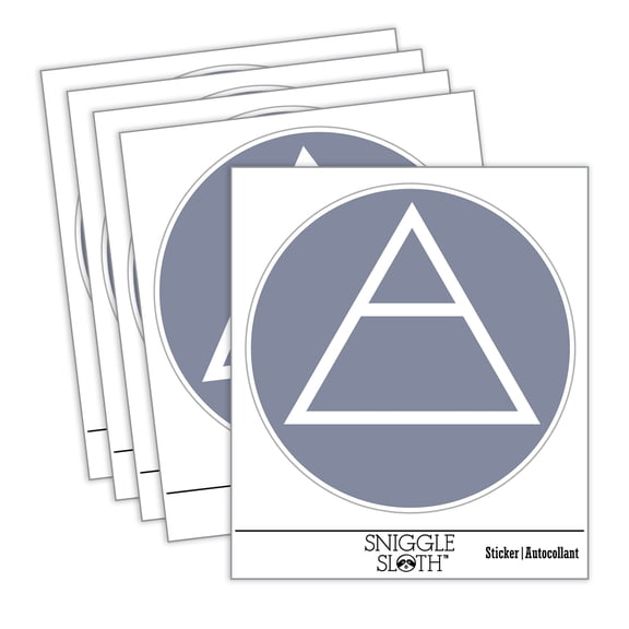 Triangle Witch Symbol Air Wicca Element Car Window Bumper Water Bottle Phone Tablet Laptop Waterproof Vinyl Decal Sticker Set 5-Pack - Gloss Finish - 2.0"