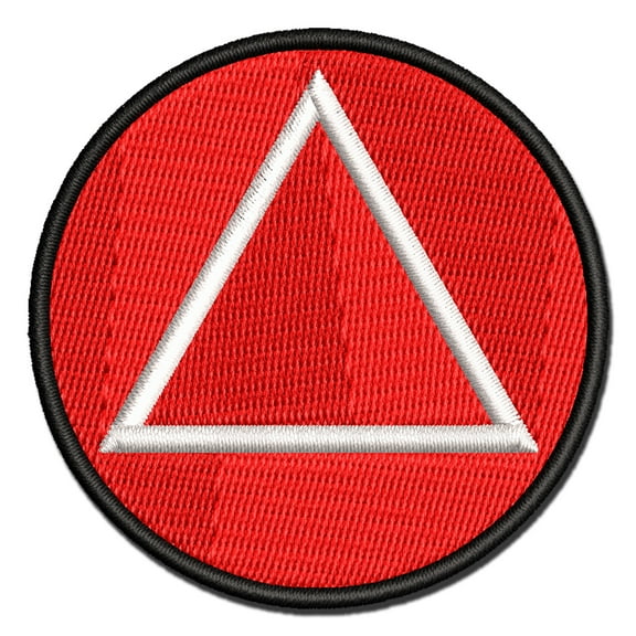 Triangle Witch Symbol Fire Wicca Element Applique Multi-Color Embroidered Iron-On Patch - 2.0 Inch Mini