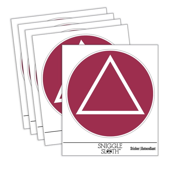 Triangle Witch Symbol Fire Wicca Element Car Window Bumper Water Bottle Phone Tablet Laptop Waterproof Vinyl Decal Sticker Set 5-Pack - Gloss Finish - 2.0"