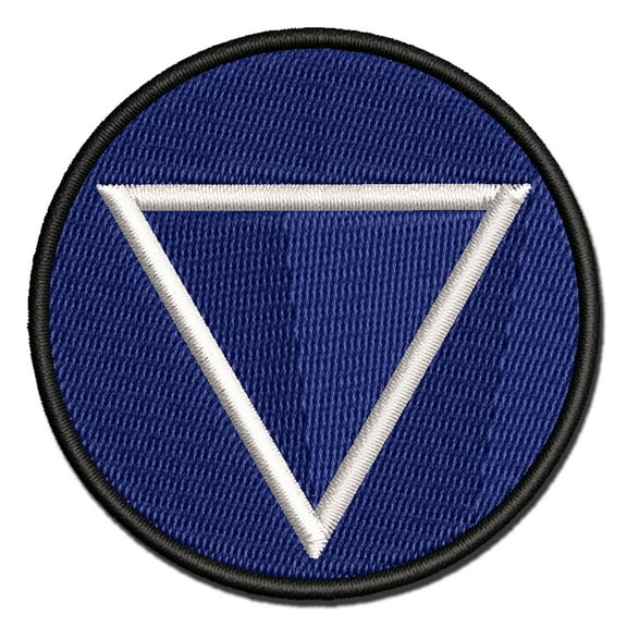 Triangle Witch Symbol Water Wicca Element Applique Multi-Color Embroidered Iron-On Patch - 2.0 Inch Mini